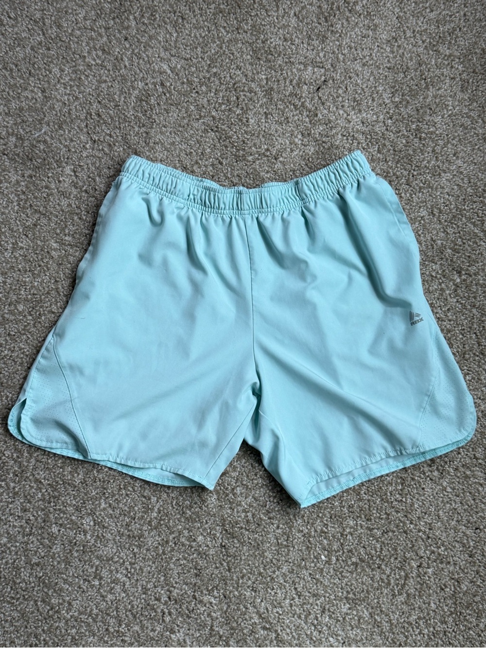 Unisex Mint Green/ Teal Athletic Shorts